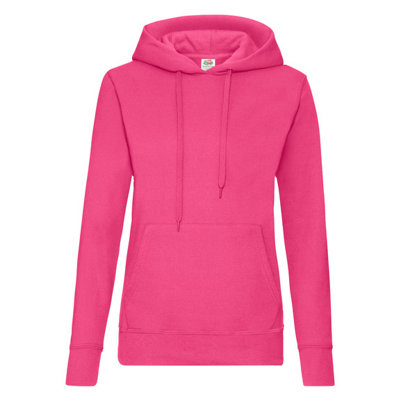 Rózowa bluza z kapturem Hooded Sweat Fruit of the Loom
