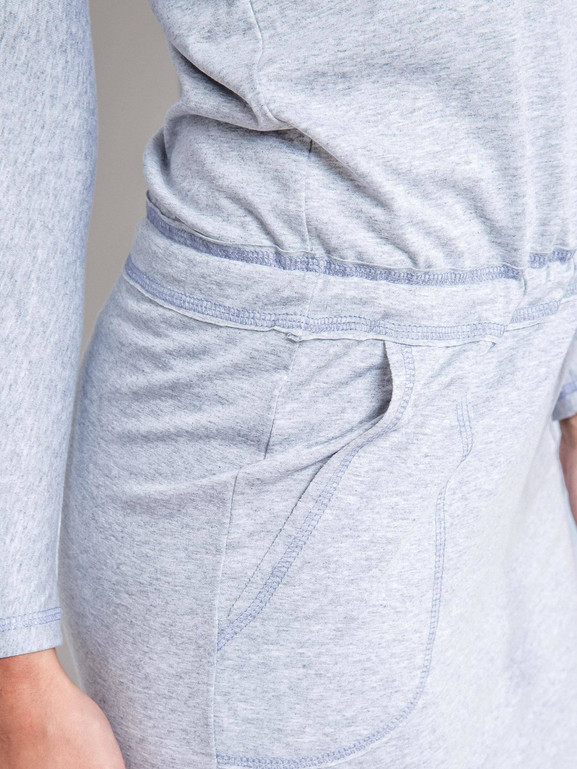 Sukienka Be First z rękawami typu kimono szara