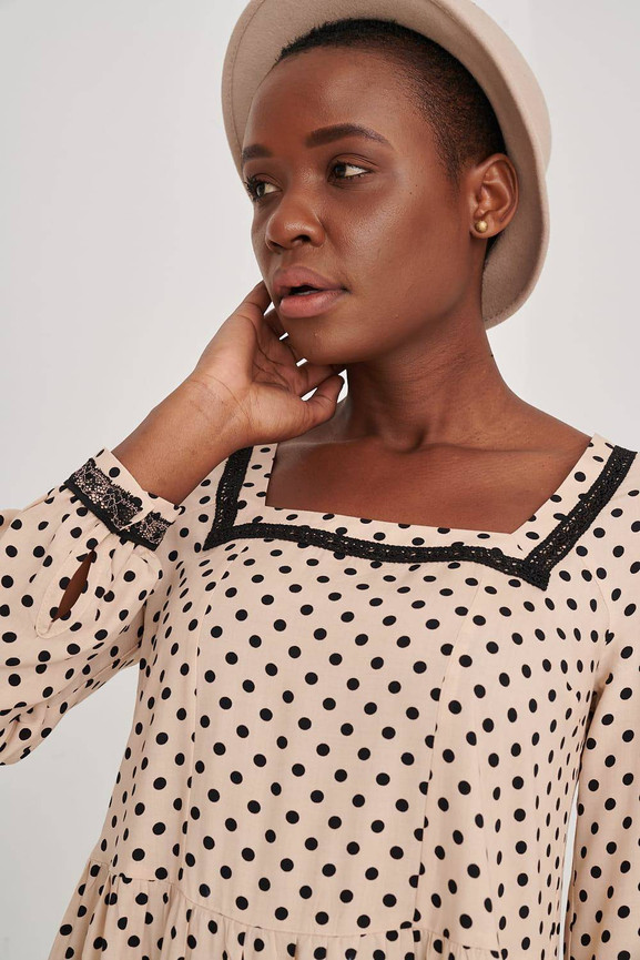 Sukienka beżowa Blue Shadow cxp0667.R12