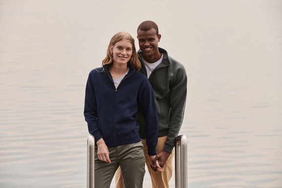 Grafitowa bluza męska rozpinana Sweat Jacket Fruit of the Loom