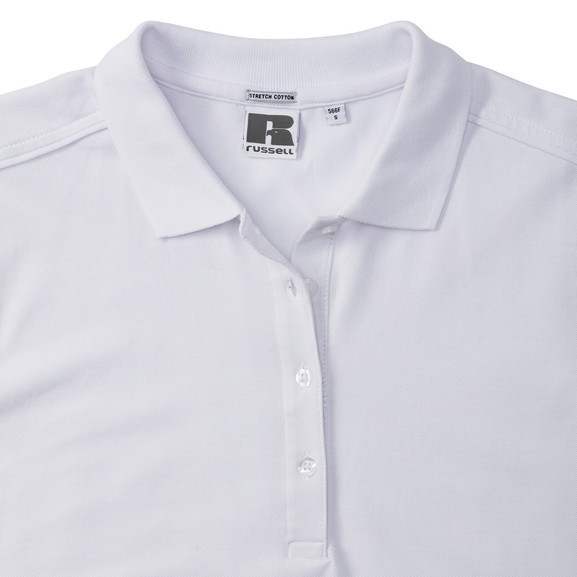 Biała koszuka damska polo Stretch Polo Russell