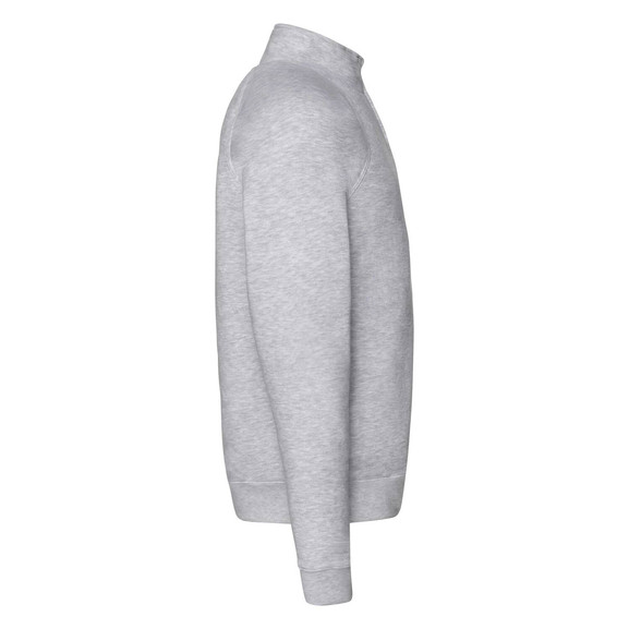 Szara bluza męska Zip Neck Sweat Fruit of the Loom