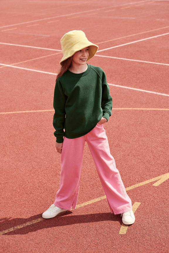 Zielona bluza dziecięca Raglan Sweat Fruit of the Loom