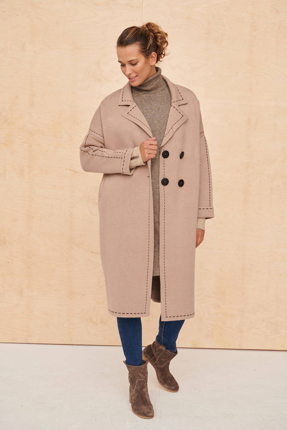 Płaszcz latte Blue Shadow cxp0898.S80