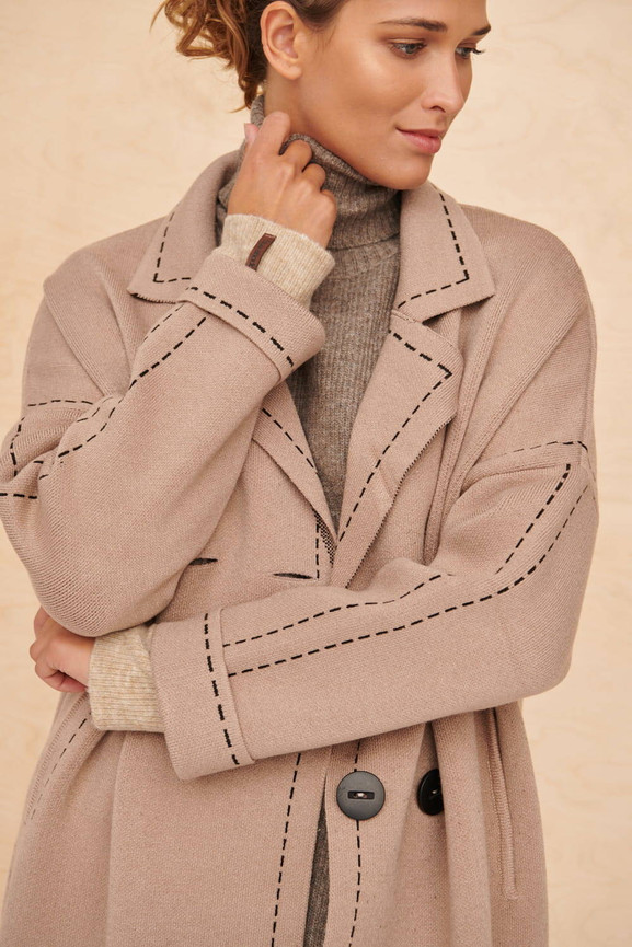 Płaszcz latte Blue Shadow cxp0898.S80