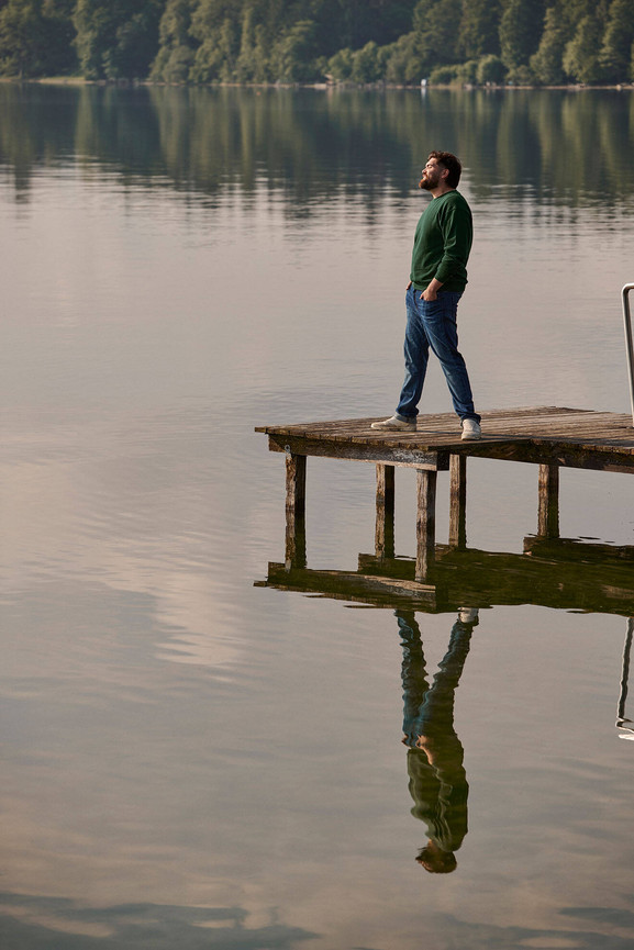 Zielona bluza męska Set-in Sweat Fruit of the Loom