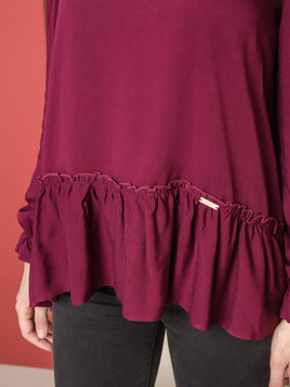 Bluzka ONE odkrywająca ramiona bordo