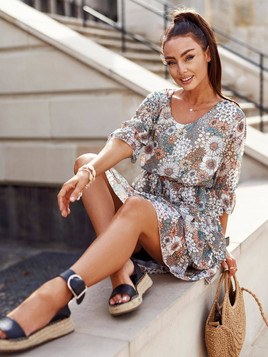 Sukienka khaki Yups cwd0459.R93