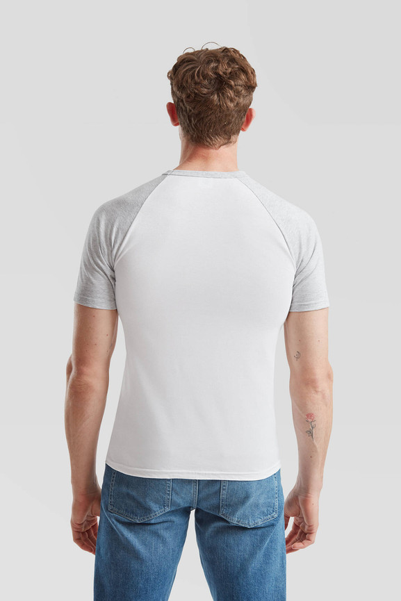 Biała koszulka męska Baseball Fruit of the Loom