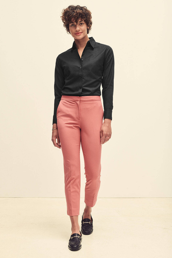 Czarna koszula klasyczna lady-fit Oxford Fruit Of The Loom