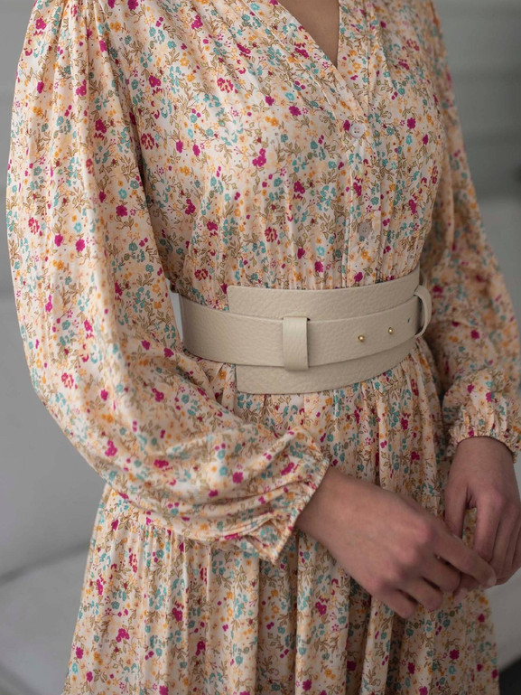 Sukienka ecru LeMonada cxp1102.ecru