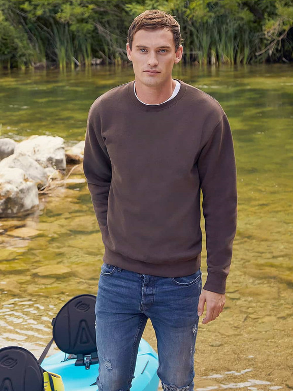 Ciemno szara bluza męska Set-in Sweat Fruit of the Loom 