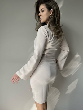 Sukienka beżowa By o la la cxp1185.beige