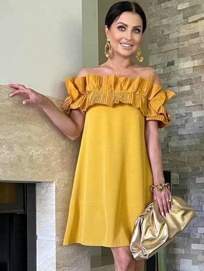 Sukienka żółta Amore Amore wxp0735.R45