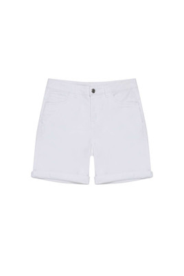 Białe gładkie szorty Moodo