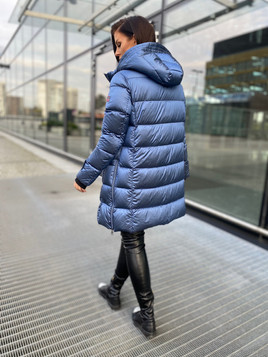 Niebieska kurtka Puchowa w Technologi Ultralight Blue Lazur Dankoff.dk