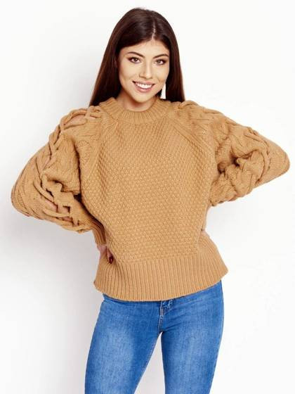 Sweter karmelowy Cocomore cmgB061.R41