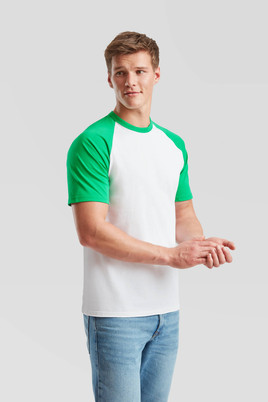 Biała koszulka męska Baseball Fruit of the Loom