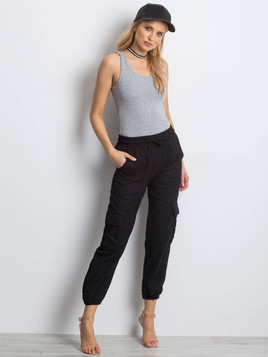 Bluzka basic bokserka melange jasnoszara