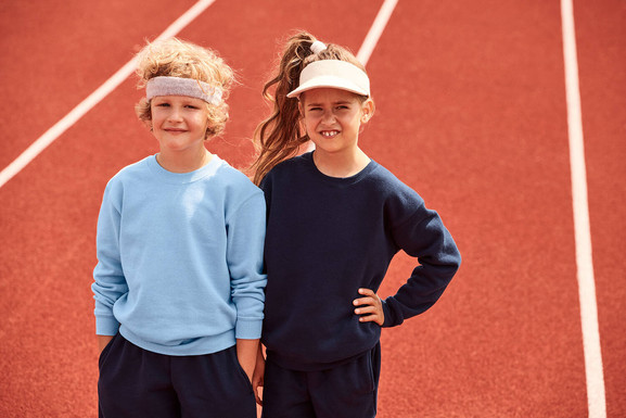 Błękitna bluza dziecięca Set-In Sweat Fruit of the Loom