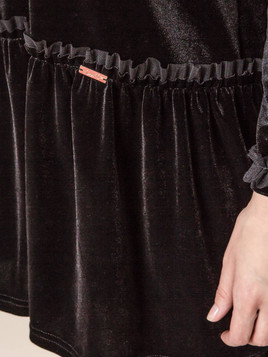 SUKIENKA ONE Z MIĘKKIEGO AKSAMITU CZARNA