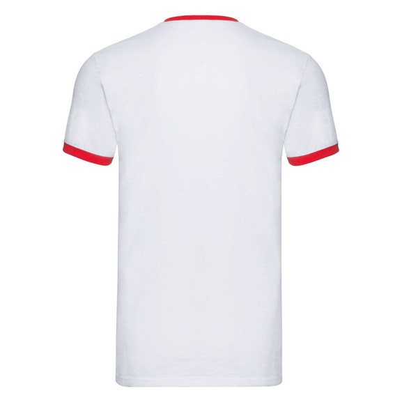 Biała koszulka męska Ringer Fruit of the Loom