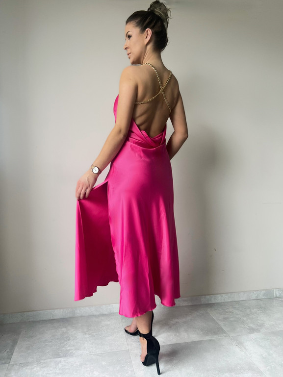 Sukienka różowa By o la la sxp1186.pink