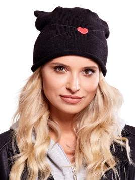 Czapka kociak czarna