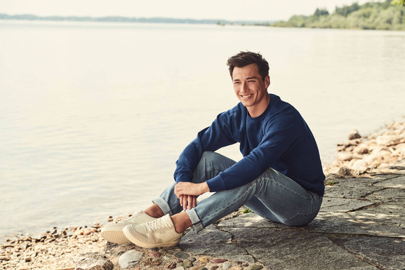 Granatowa bluza męska Raglan Sweat Fruit of the Loom