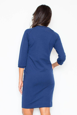 Sukienka bawełniana klasyczna Figl granatowa