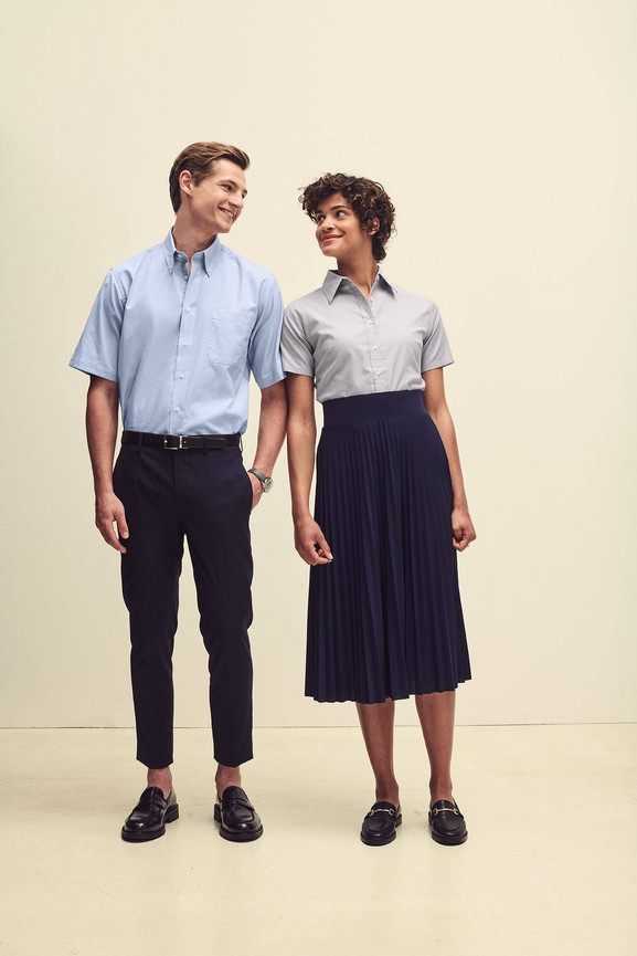 Szara koszula klasyczna Oxford Fruit Of The Loom