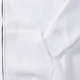 Biała bluza damska z kapturem i zamkiem Authentic Russell 