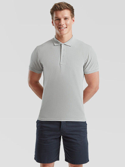 Jasno szara koszulka męska Iconic Polo Friut of the Loom