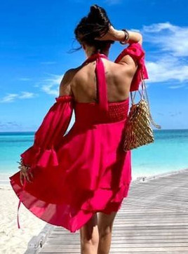 Sukienka czerwona By o la la axp0747.R24 