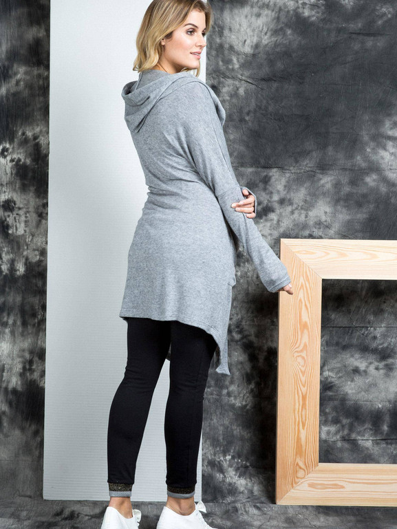 Narzutka Mi...Mi z naszytymi kieszeniami szara