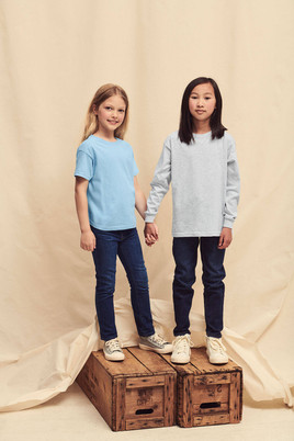 Szara koszulka dziecięca Valueweight Fruit of the Loom