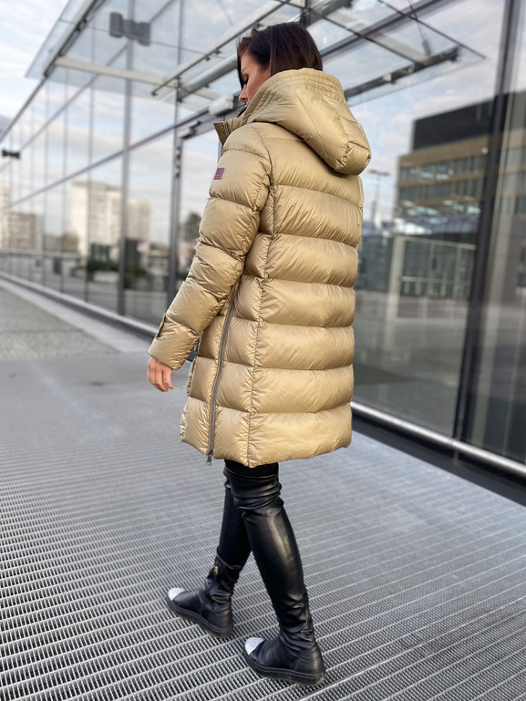Kurtka Puchowa w Technologi Ultralight Złota oliwka