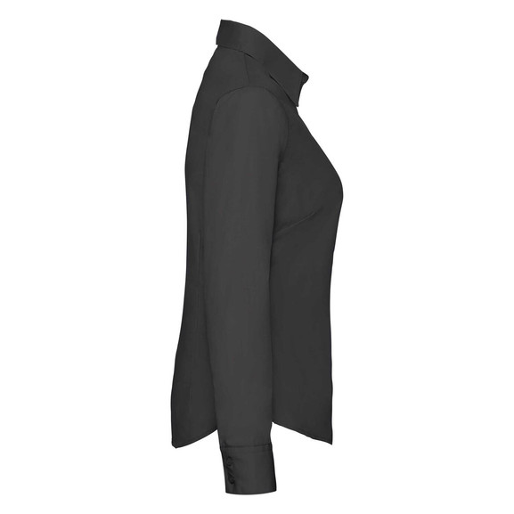 Czarna koszula damska z popeliny klasyczna Fruit Of The Loom