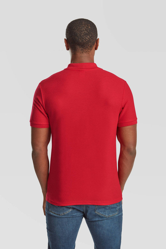 Czerwona koszulka męska polo Tailored Fit Friut of the Loom