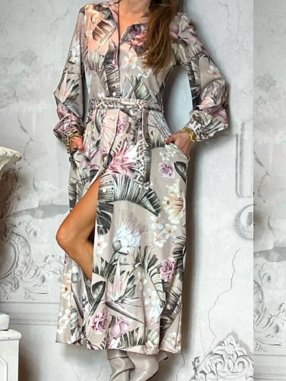 Sukienka beżowa By o la la cxp1059.beige 