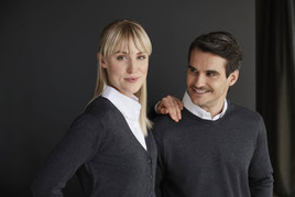 Antracytowy kardigan damski w szpic Russell