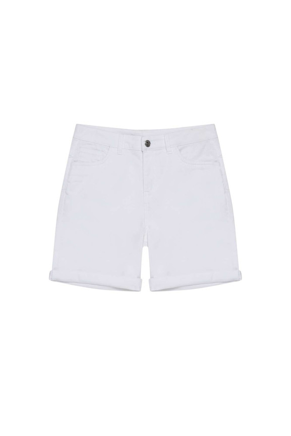 Białe gładkie szorty Moodo