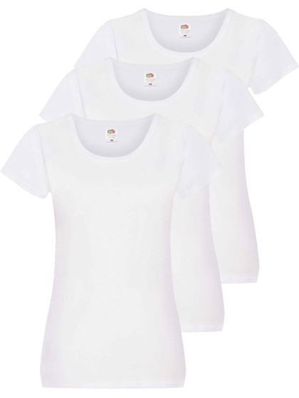 Pakiet 3 koszulek damskich Lady fit Oryginal Fruit of the Loom