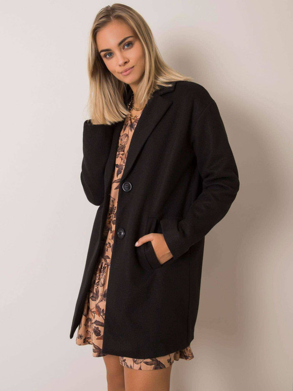 Płaszcz czarny Yups cwd0450.R21