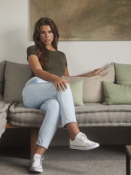 Oliwkowa koszulka damska Pure Organic Russell