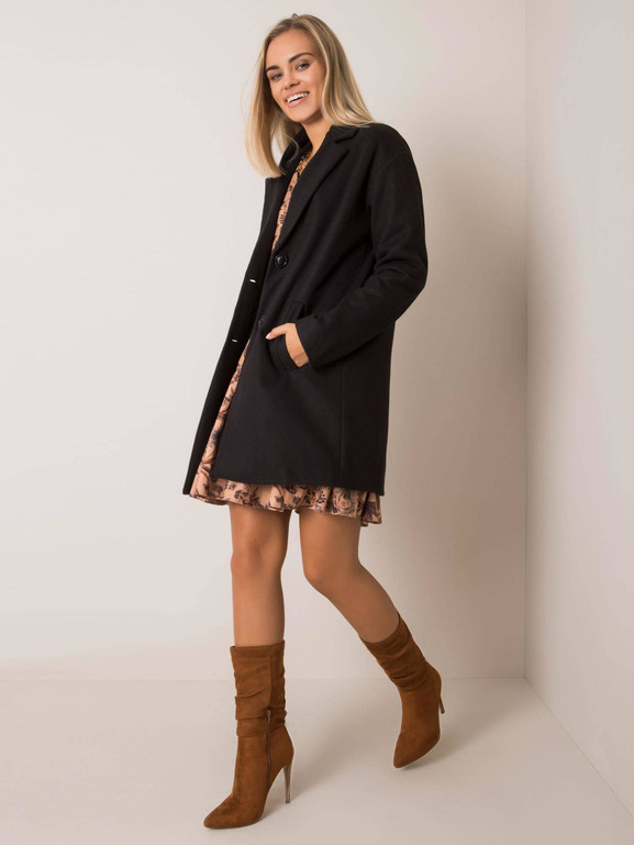 Płaszcz czarny Yups cwd0450.R21