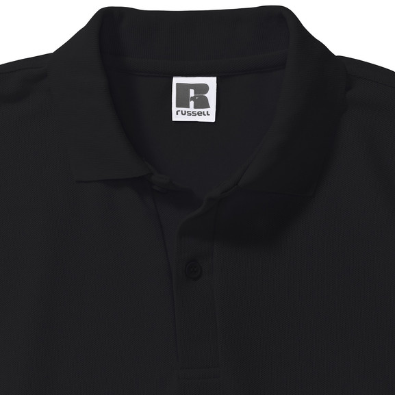 Czarna koszulka męska Polycotton Polo Russell