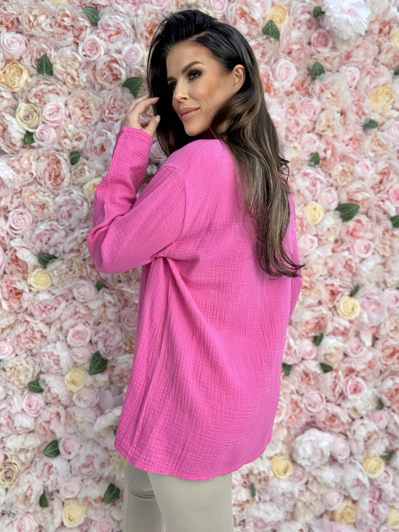 Koszula różowa Och Bella BI-1144.hotpink