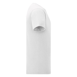 Biała koszulka męska z czesanej bawełny Iconic rękawem Fruit of the Loom