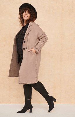 Płaszcz latte Blue Shadow cxp0898.S80